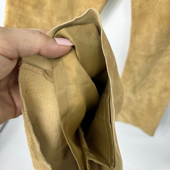 Victoria's Secret Size 2 Petite Tan Suede Pants Christie Fit Moda Int. - Picture 9 of 11